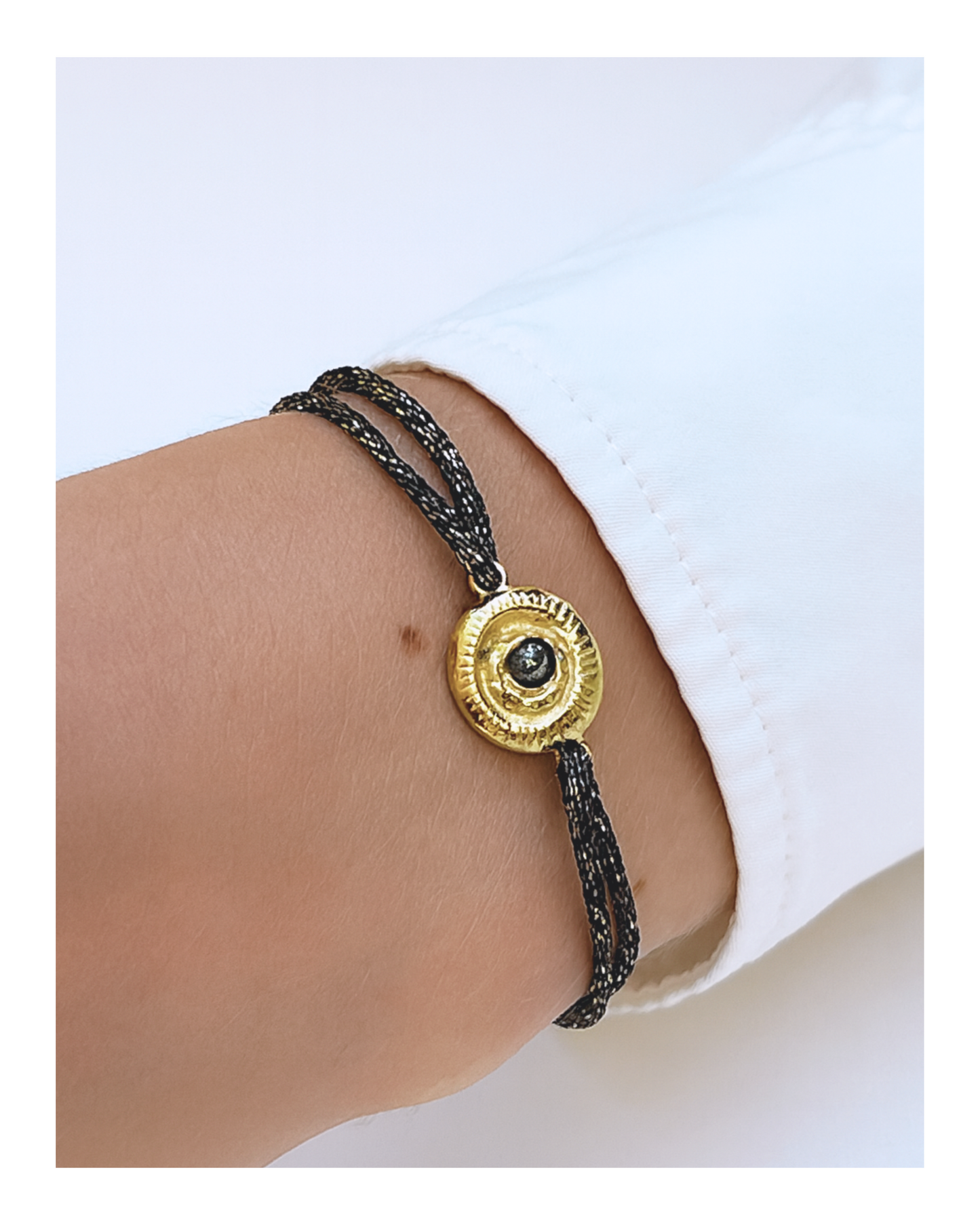 Bracelet Matia cordon, Pyrite