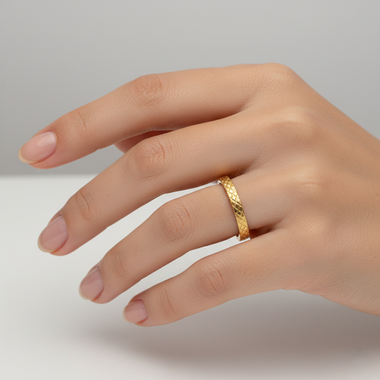 Bague Sillage – Anneau Plaqué Or