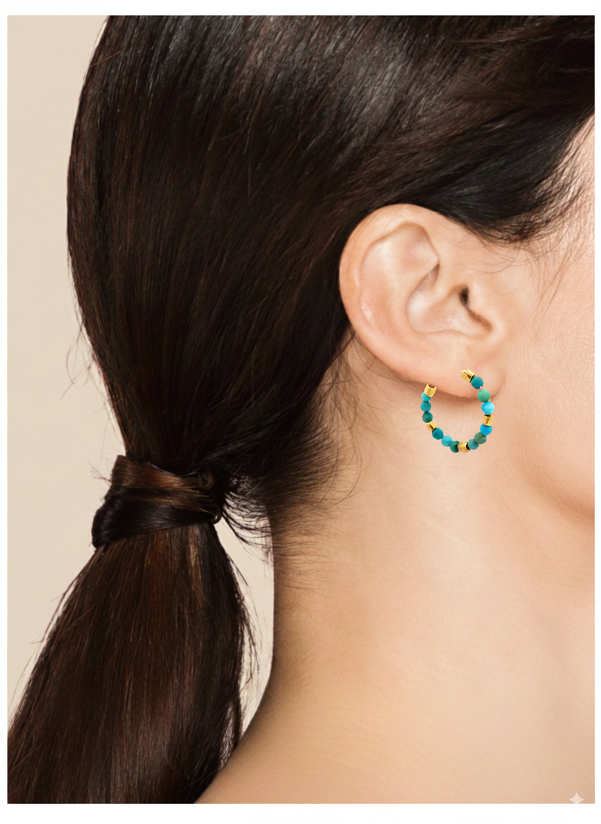 Créoles Gemoria Turquoise