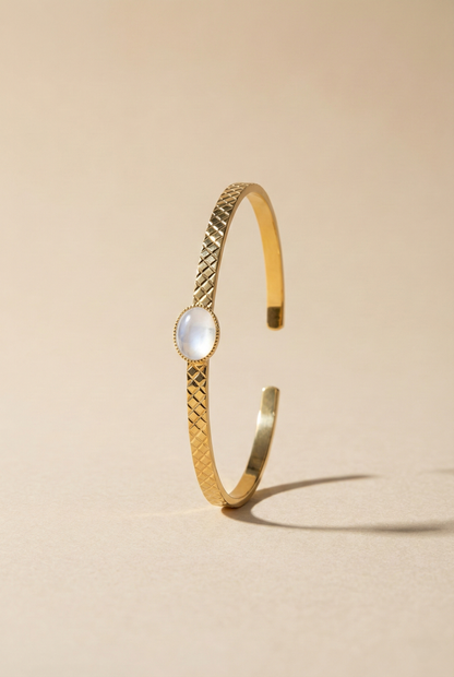 Bracelet Sillage Nacre, Plaqué Or