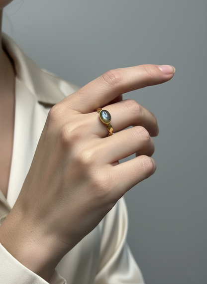 Bague Twist Labradorite