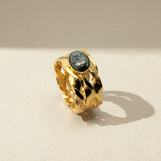 Bague Twist Pyrite