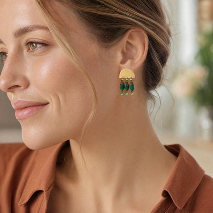 Boucles d'oreilles Masai portées