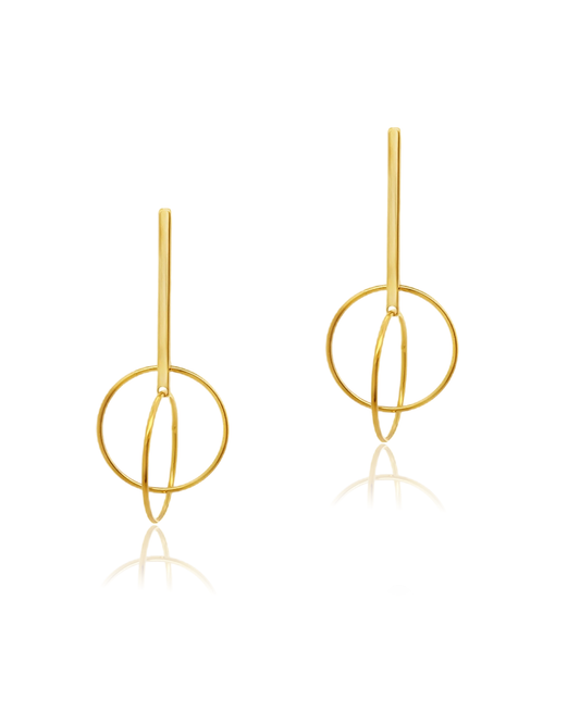 Boucles d'oreillles laiton doré 