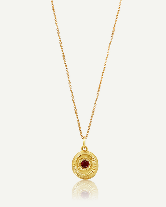 Pendentif Rubis Argent plaqué or