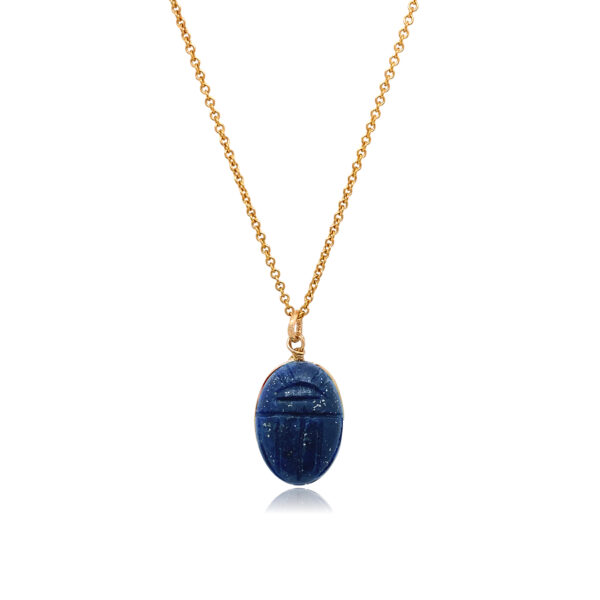 Collier-scarabée-Lapis-lazuli