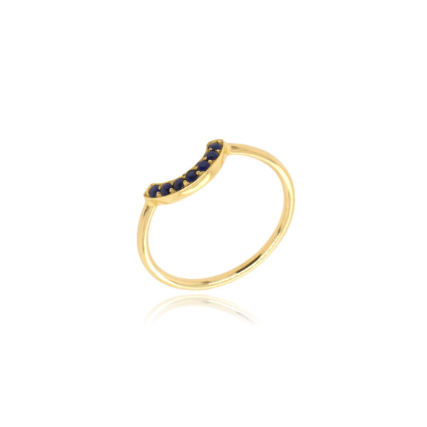 Bague Ceylan* Or 750 millièmes & Pavage Saphir