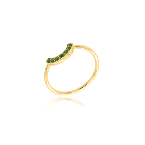 Bague Manyara* Or 750 millièmes & Émeraudes de Tanzanie