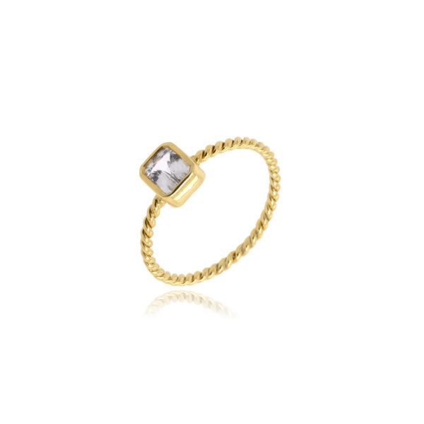 Bague Ratna* Or 750 millièmes & Saphir Octogone
