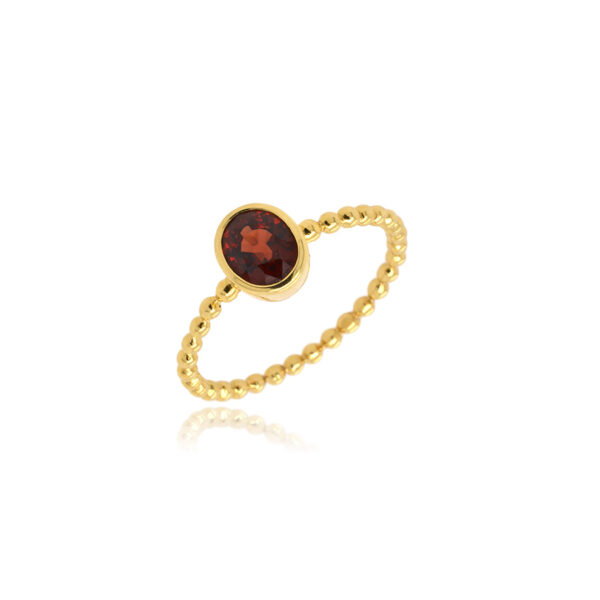 Bague Umba* Or 750 millièmes & Grenat Rhodolite Ovale