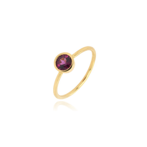 Bague Umba* Or 750 millièmes & Grenat Rhodolite Ronde