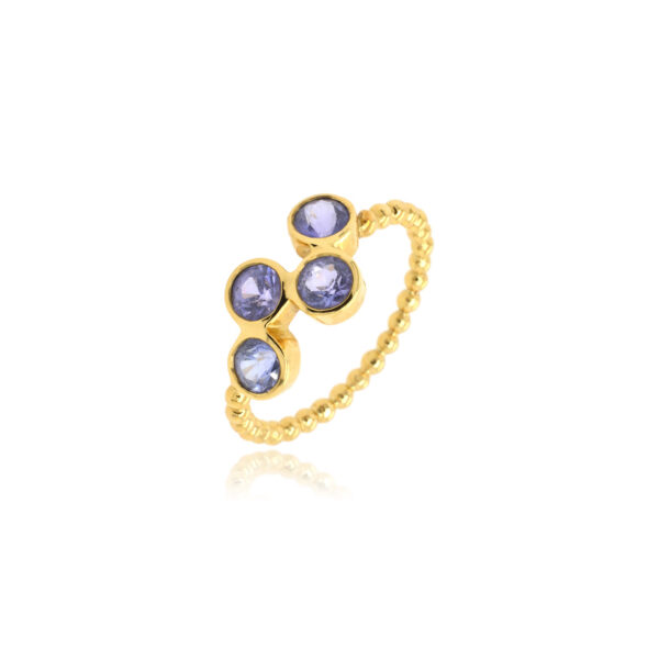 Bague Merelani* Or 750 millièmes & 4 Tanzanites