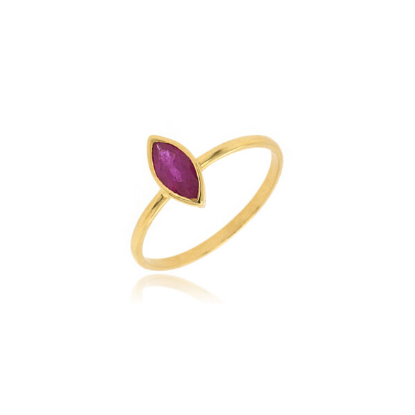 Bague Tsavo* Or 750 millièmes & Rubis Marquise