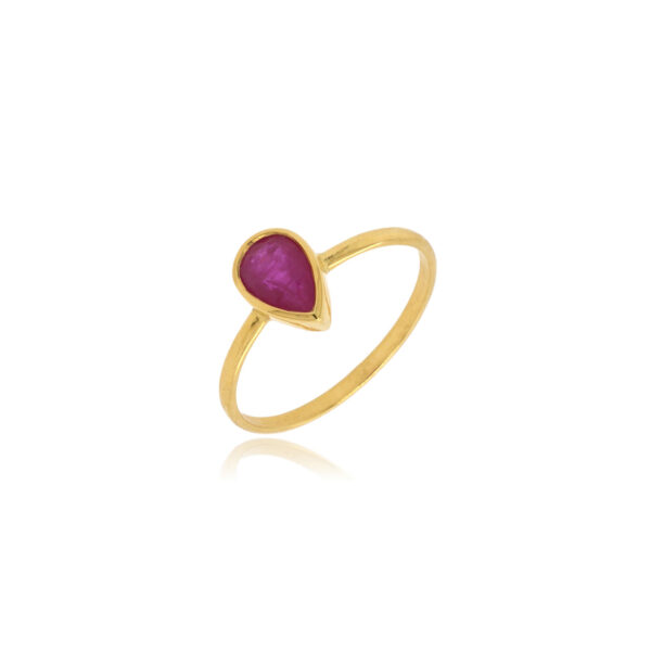 Bague Tsavo* Or 750 millièmes & Rubis Poire