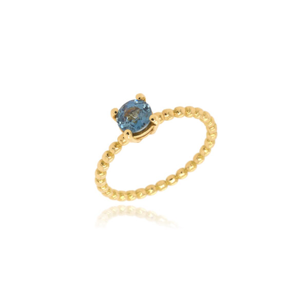 Bague Ceylan* Or 750 millièmes & Saphir Rond