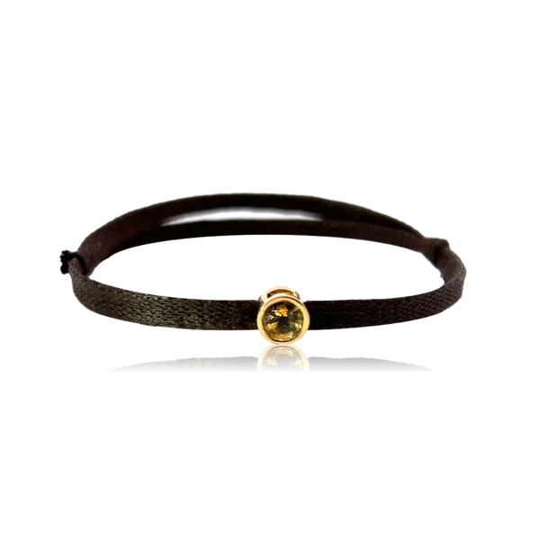 Bracelet cordon Kitui* Citrine et Or 18k