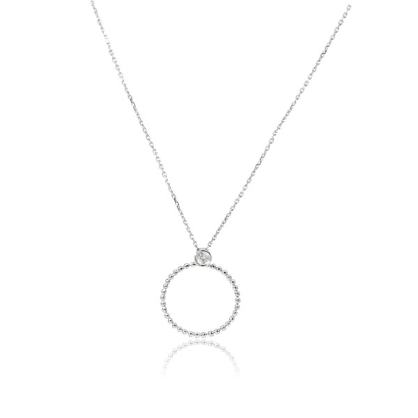 Collier Piti* Or Blanc et Saphir