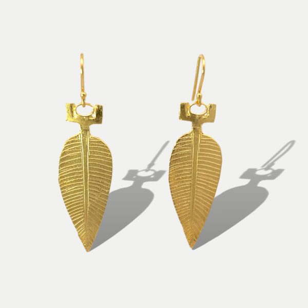 Boucles d'Oreilles Feuilles Vermeil Filo