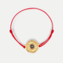 Bracelet-cordon-rouge-médaille